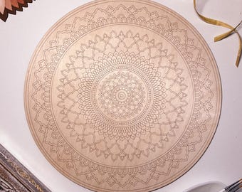 Wooden mandala for coloring, Art therapy, DIY craft, adult coloring, wall art, painting, home decor,easy drawing,coloring boards,mandala art