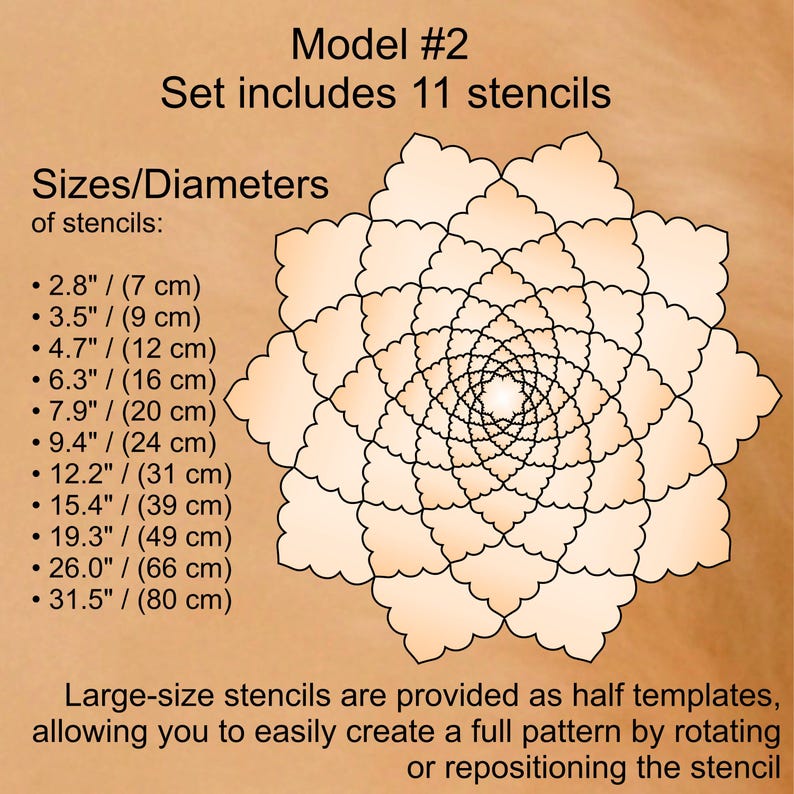 Flexible Mandala Layering Stencil Set for Painting & 3D Effect ...