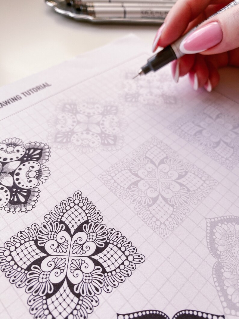 Patterns Training Sheets Pdf Templates. Mandala Art Etsy