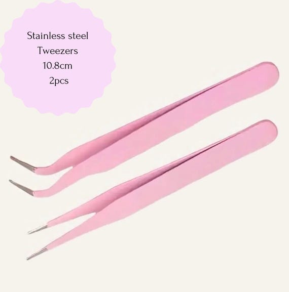 2pcs Tweezers Set,Stainless Steel, 10.8cm.Dot art supplies, Mandala art, Craft Use,DIY Crafts and Jewelry Making.