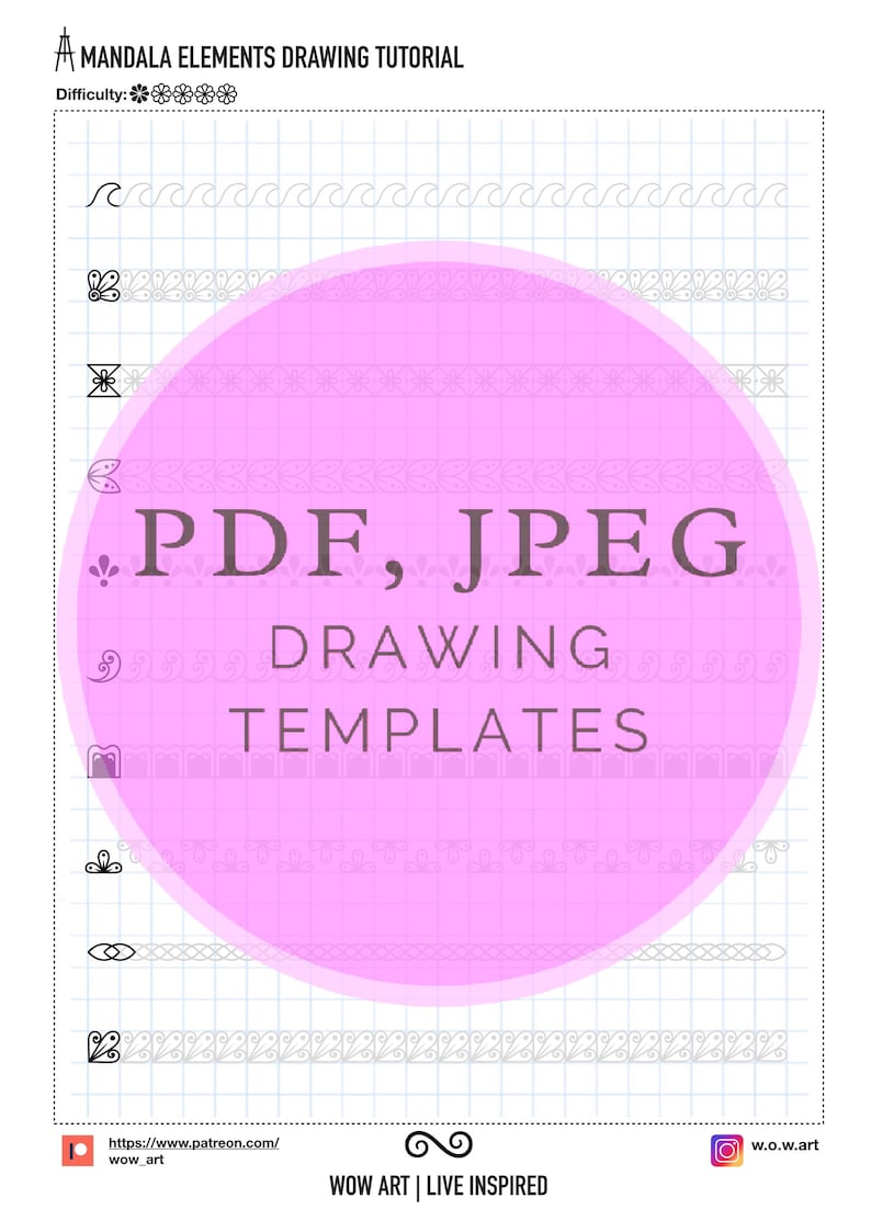 2.NEW 1x1 cell Patterns training sheets for beginnersPdf,jpeg. Mandala art, diy, instant downloads, lettering, art therapy, calligraphy image 6