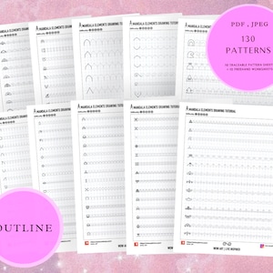 1.Easiest Patterns training sheets for beginners! Pdf,jpeg.Mandala art, digital paper, instant downloads, handmade, art therapy, calligraphy