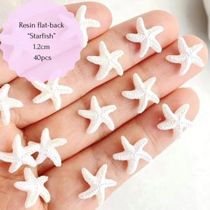 40pcs Flatback &quot;Starfish&quot;, 1.2cm.Dot art supplies, Mandala art, Acrylic Gems,DIY Crafts and Jewelry Making.2 Colors Available