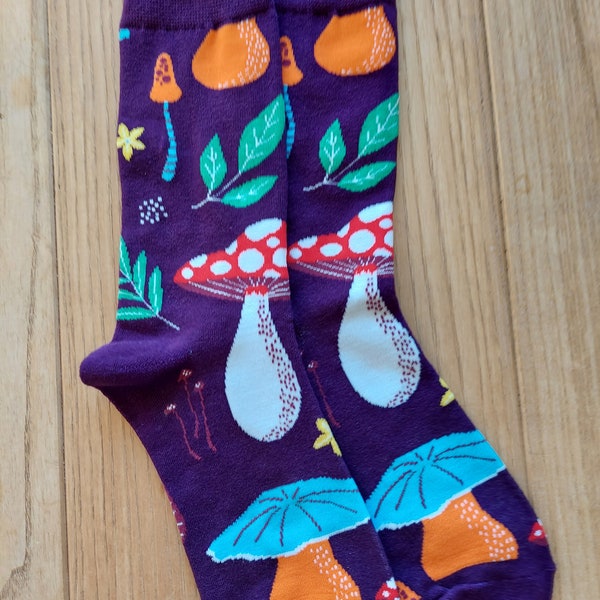 Mushroom, Toadstool,  Fungi socks