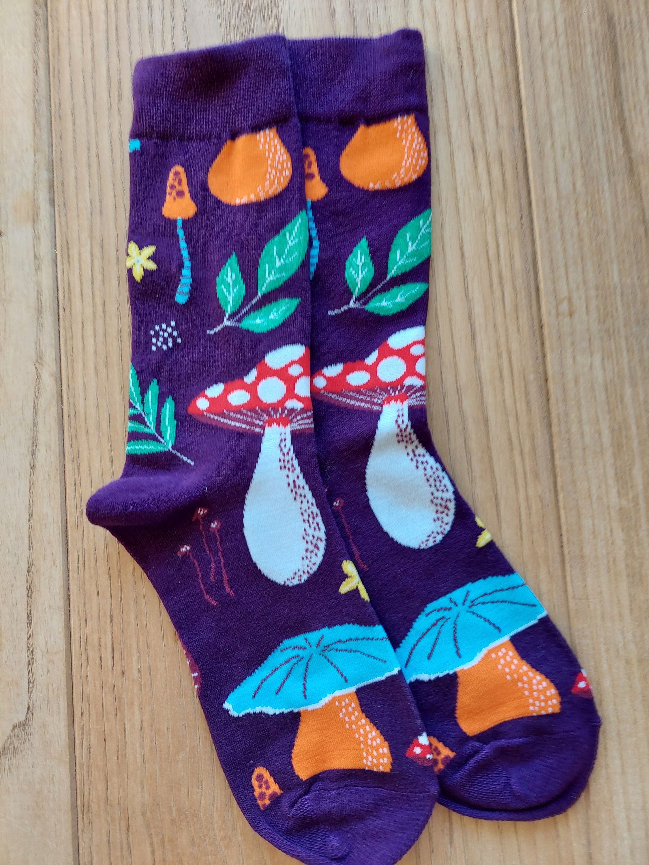 Mushroom, Toadstool,  Fungi socks