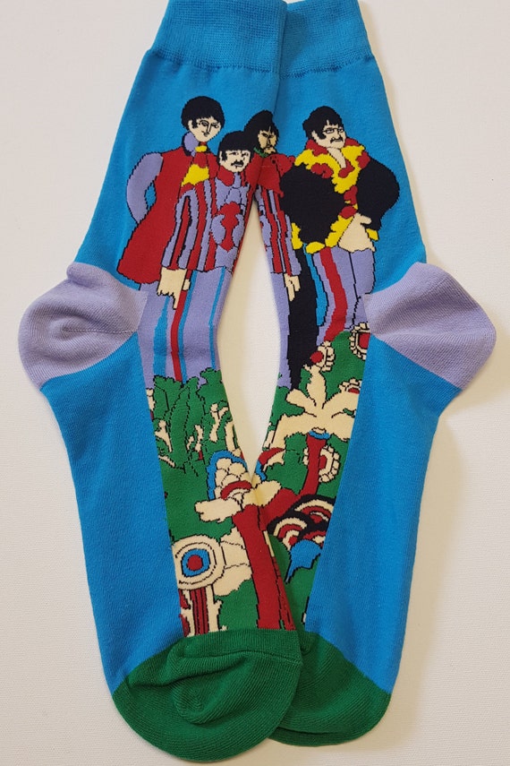 Art. Pop - and Ringo. Cotton. John, Beatles George Paul, Socks. Etsy Combed