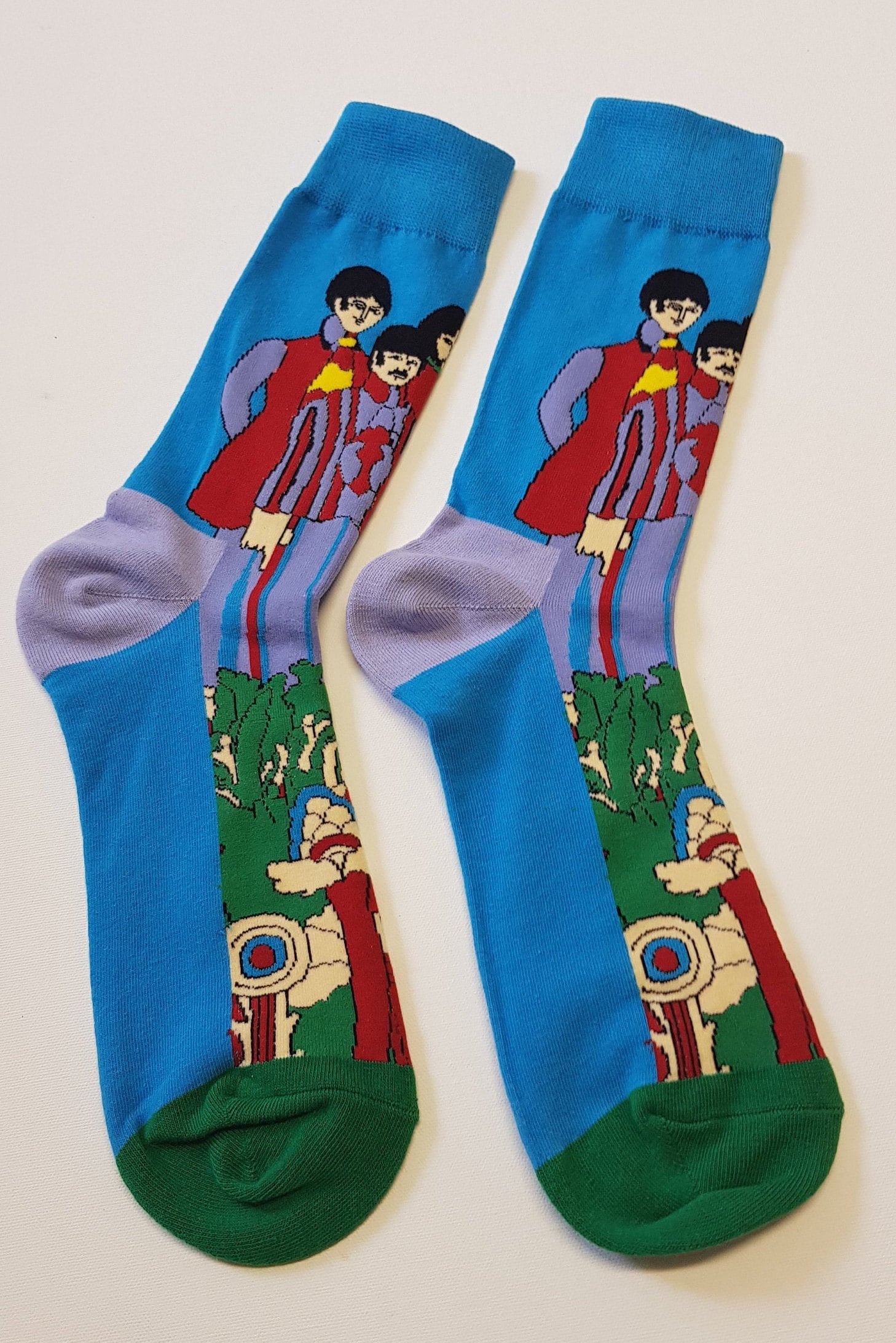 Beatles Socks. John, Paul, George and Ringo.  Pop Art. Combed cotton.