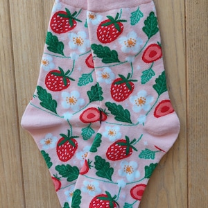 Strawberry fruit cotton socks