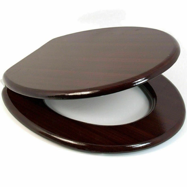Universal 18 Mahogany Universal Toilet Seat Easy Fit Etsy