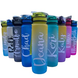 32oz Leakproof Time Marker Motivational Sport Water Bottle