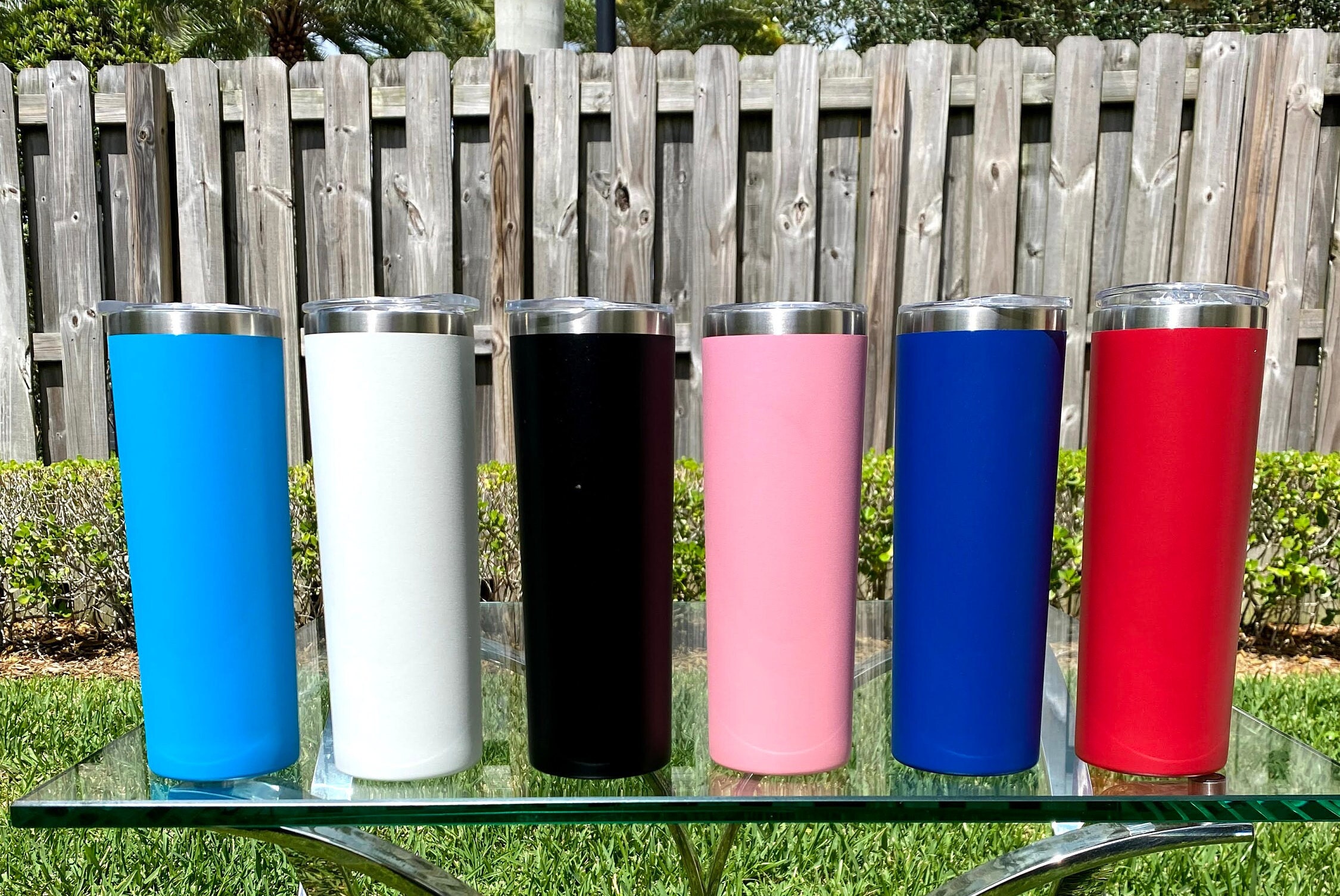 20 Oz Stainless Steel Tumblers With Lid and Straw Insulated Etsy