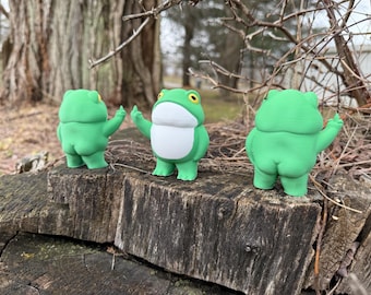 Frickin Frog Frog - Figurine amusante imprimée en 3D | Statue grossière de grenouille du doigt du milieu