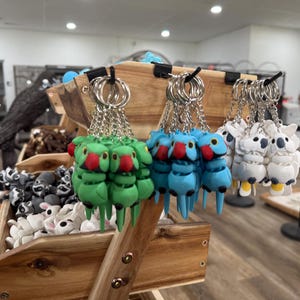 Articulated Bird Keychains