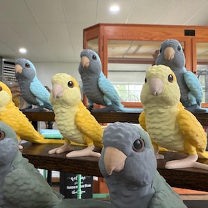 Quaker Parrot or Monk Parakeet Figurine