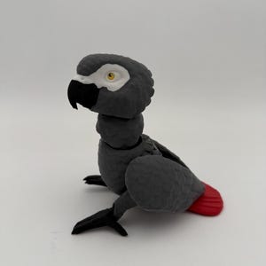African Grey Articulated Fidget Figurine