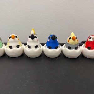 Papegoja & Ägg Klicker Nyckelring