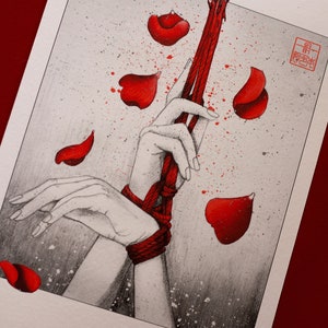 Ik heb er geen invloed op - Shibari Fine Art Print-papier van 270 gr