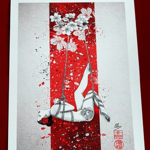 Letting Go - Shibari Fine Art Print - Fine Art Paper of 270gr