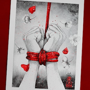 Shibari man hands - Shibari Fine Art Print Paper of 270gr