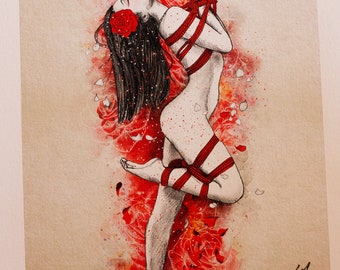 Stampa artistica Lift Me Up Shibari – Carta pregiata