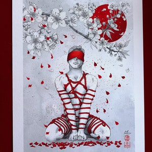 Vrijheid van twijfel - Shibari Fine Art Print-papier van 270 gr