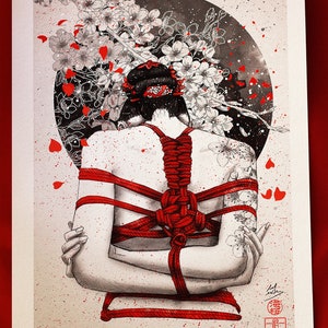 Alles is stil - Shibari Fine Art-print