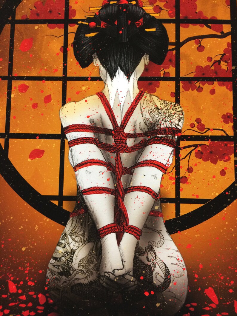 The Waiting Shibari Fine Art Print Paper of 210gr Etsy