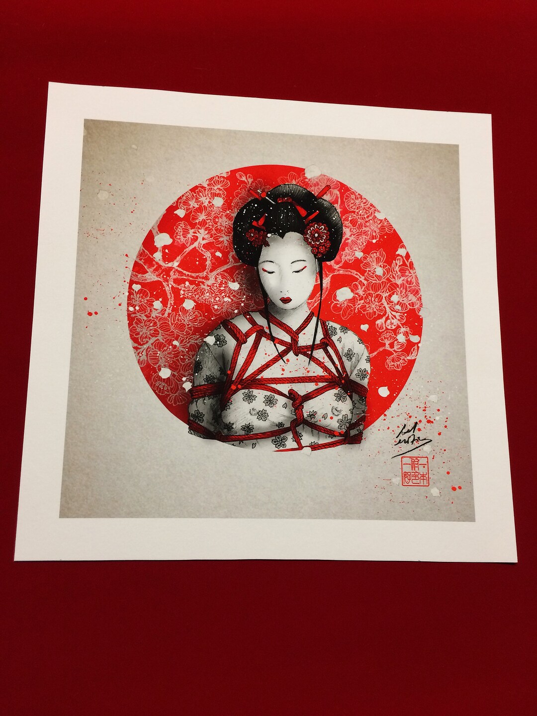 唇と印　　Lips and Seals　　版画作品1/1　絵画　芸術 唇と印 Lips and Seals 版画作品1/1 絵画 芸術 唇と印 Lips
