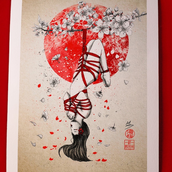 Ein Traum dran hängen - Shibari Fine Art Print - Fine Art Papier von 270gr