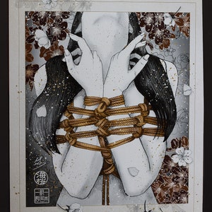 Tether Me - Shibari Fine Art Print - Fine Art Paper of 270gr