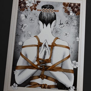 Deshi shibari - Shibari Fine Art Print - Fine Art Paper of 270gr