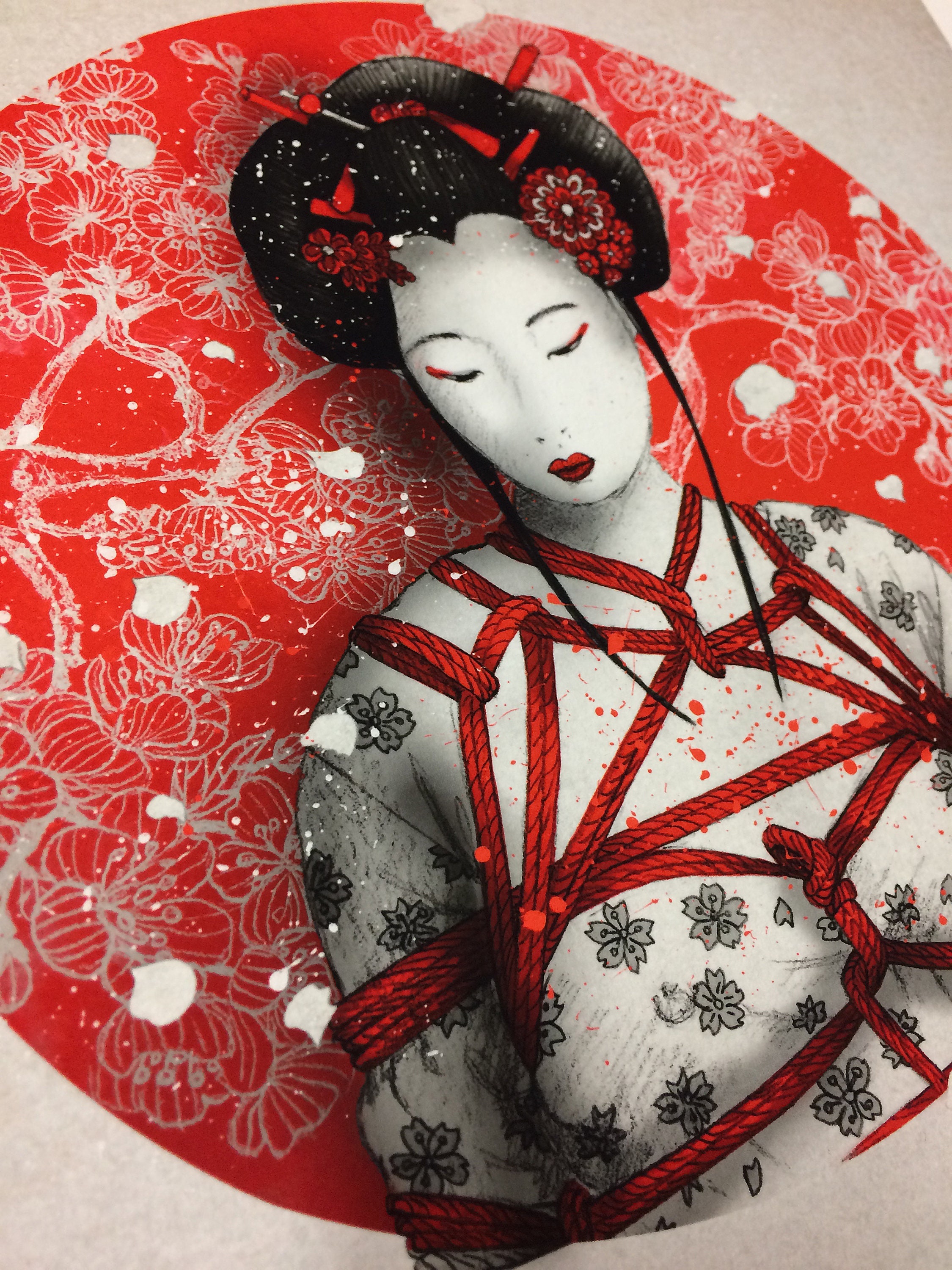 Shibari Geisha Shibari Fine Art Print Fine Art Paper of Etsy UK