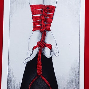 Shibari Love - Shibari Fine Art Print-papier van 270 gram