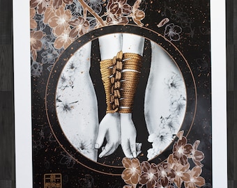 Stampa artistica Shibari - Appena legata
