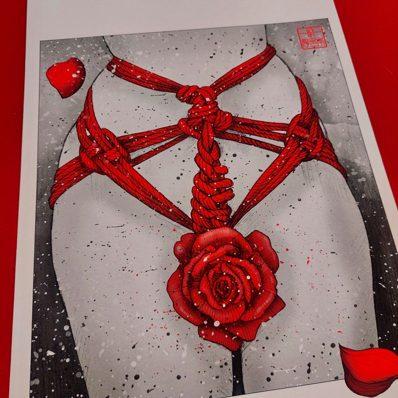 The Rose Shibari Fine Art Print