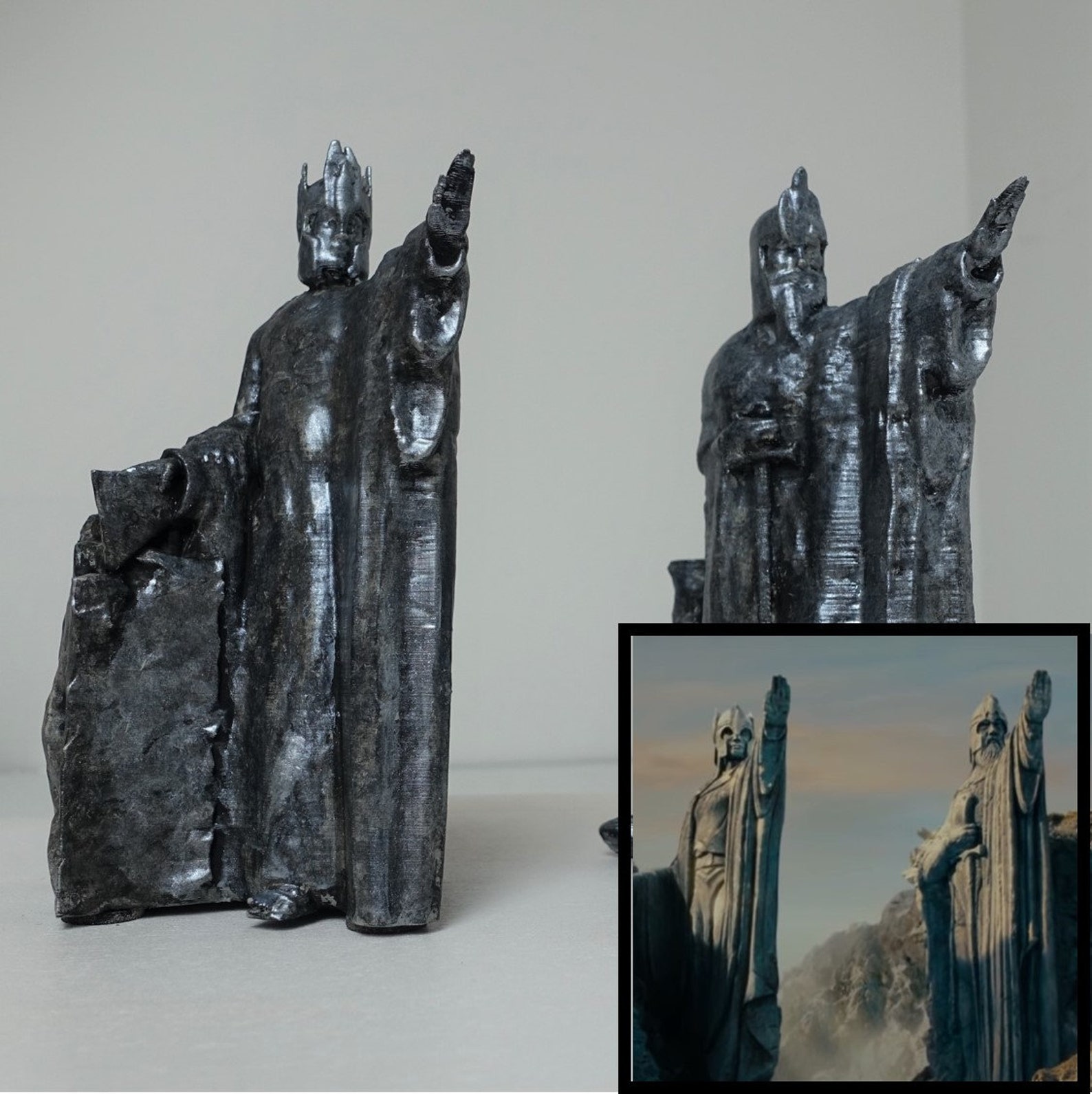 Argonath 3D Printed Handmade Painted Argonath Bookend Etsy