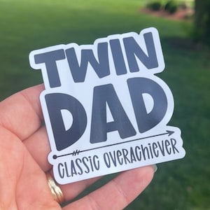 Twin Dad sticker, Twin Dad Gift, Tool Box Magnet, twin mom sticker, Twin Sticker, Baby Gift, Twin Baby gift, New Dad sticker, New Dad gift,