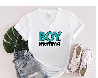 Boy momma Shirt, mom life tee, Boy Mom Shirt, V-Neck Shirt, Farm Mom Shirt, Boy Mama Shirt, Friend Tee, Mothers Day Shirt, Proud Mom Shirt