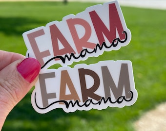 Farm Mama Sticker: Water Bottle Decal, Rural Life