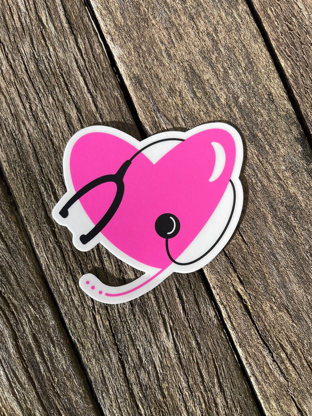 Medical Sticker, Nurse Sticker, Heart Sticker, Laptop Sticker, Water