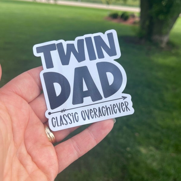 Twin Dad sticker, Twin Dad Gift, Tool Box Magnet, twin mom sticker, Twin Sticker, Baby Gift, Twin Baby gift, New Dad sticker, New Dad gift,