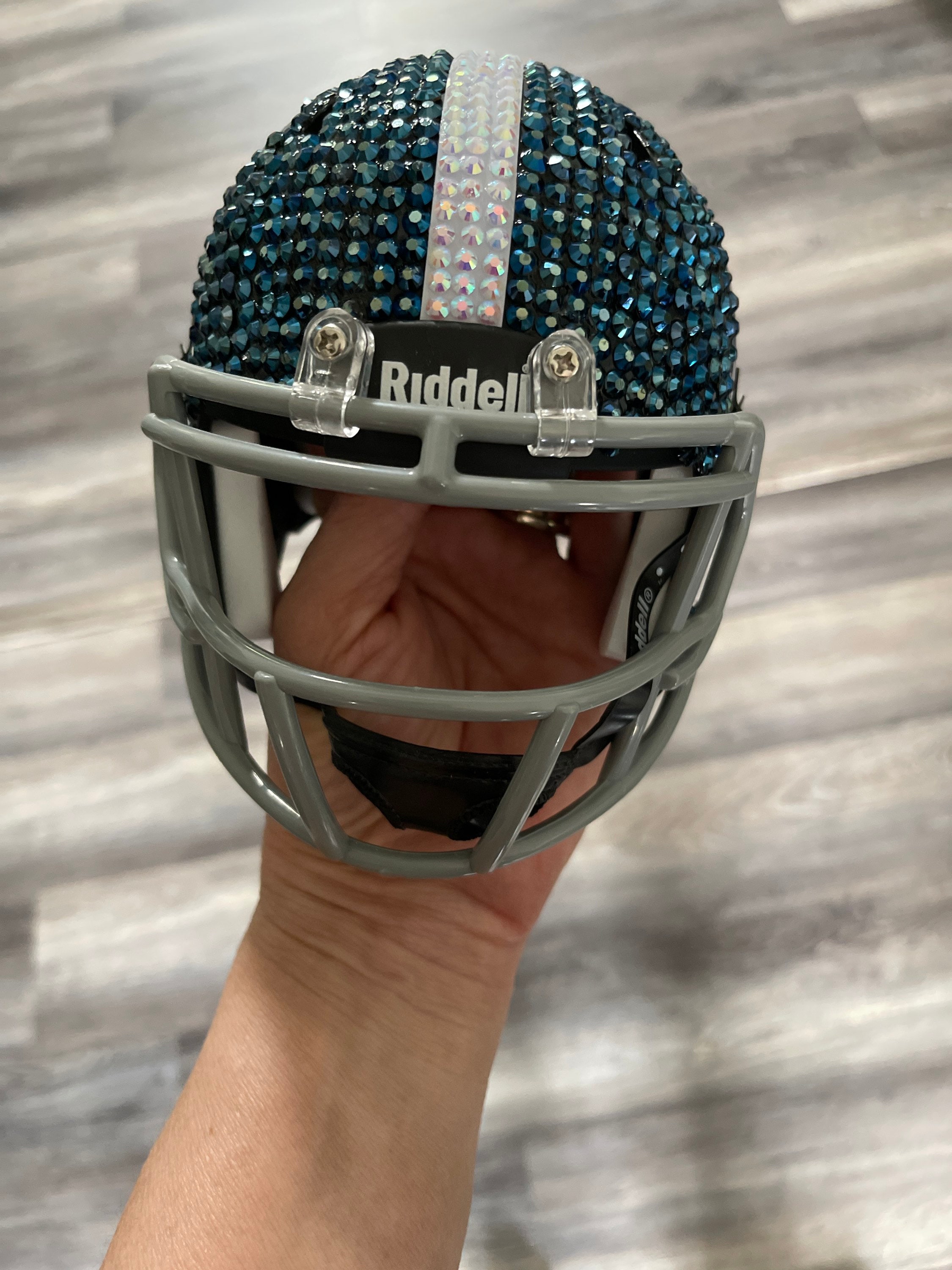 Rhinestone Football Helmet Keychain. - Approximately 6 L, 751650