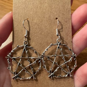 Pentagram Branch Dangle Earrings