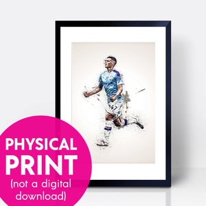 Phil Foden THICK CARDSTOCK Wall Print |   | Wall Art | Gift | Home Decor | Kitchen House | Manchester Artwork Design | English England