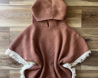 Beach Poncho with Fringe, Kids Beach Poncho