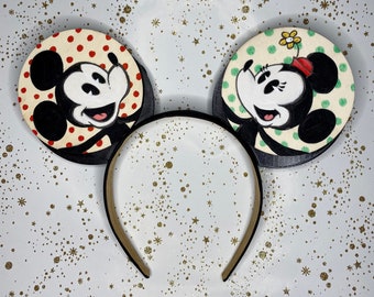 Mickey's Runaway Railway Hand Painted Patterned Mouse Ears