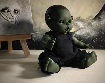 Franken Baby | Repainted 5” Baby Doll