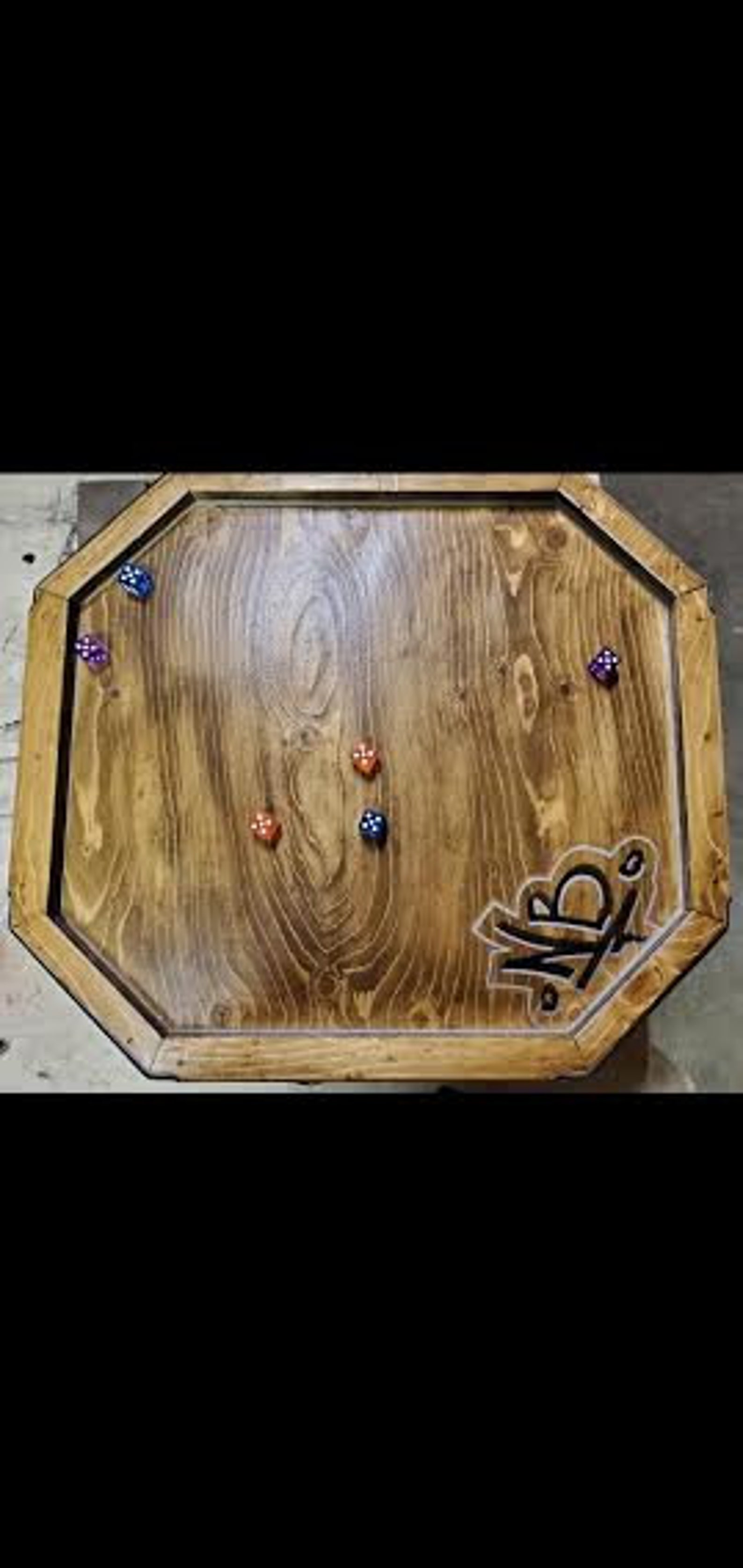 Custom handmade wood Farkle/dice board. Can be customized Etsy