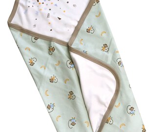 monkey swaddle blanket