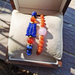 Orange Agate Exquisite Bracelet,Agate Beaded Bracelet,Gemstone Bracelet,Stretchy Bracelet,Agate Jewelry,Bracelet for Women,Birthday Gifts